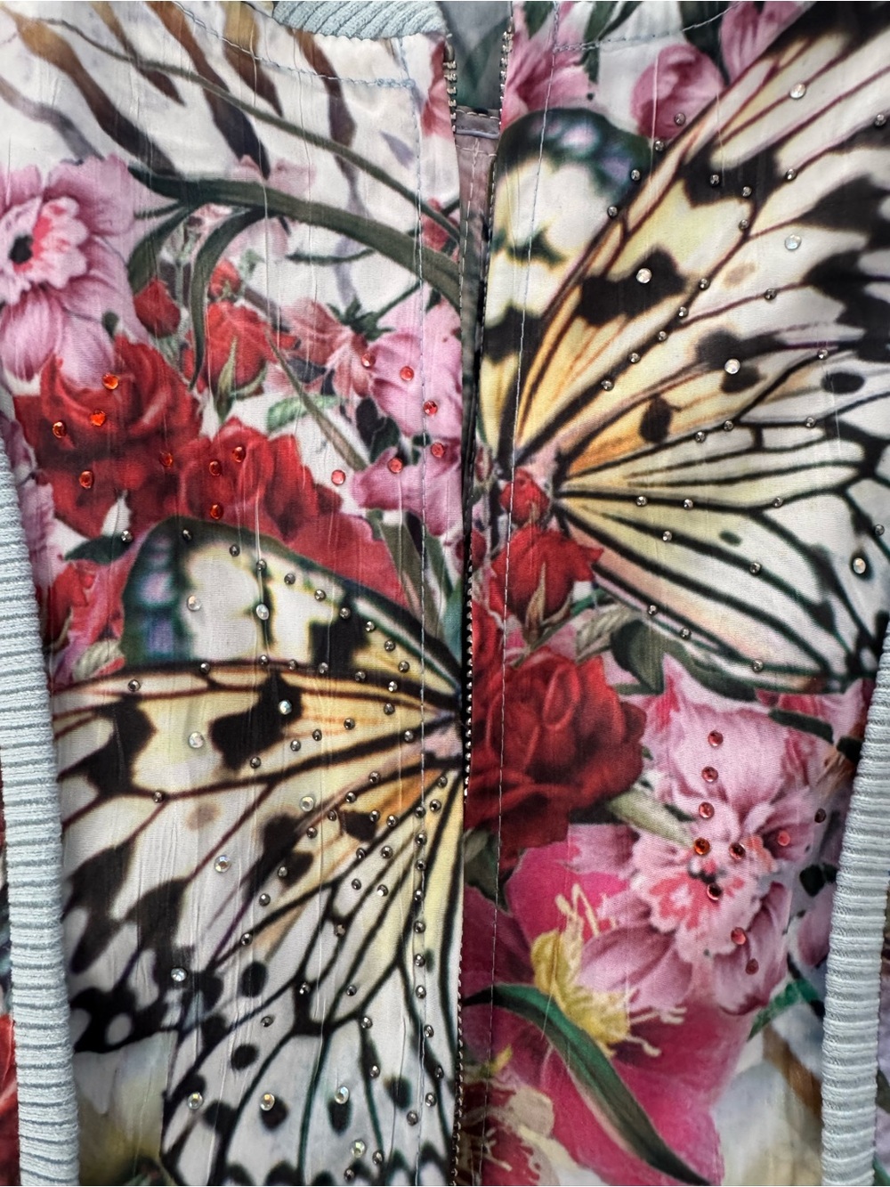 NWT Alberto Makali Floral Print Zip Jacket in Pastel Multi - Picture 7 of 8